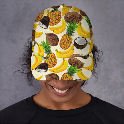 Tropical Fruits Pattern Print Baseball Cap