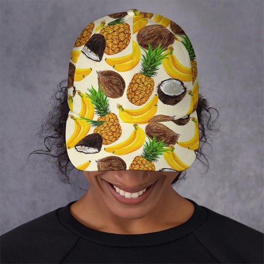 Tropical Fruits Pattern Print Baseball Cap