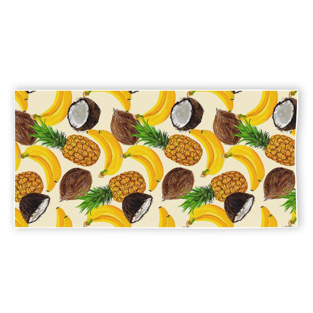 Tropical Fruits Pattern Print Beach Towel