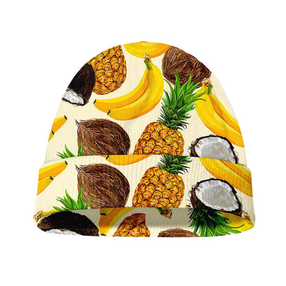 Tropical Fruits Pattern Print Beanie