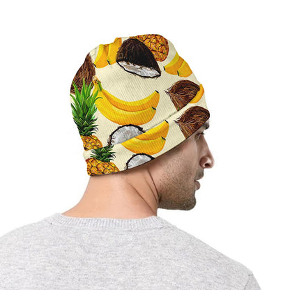 Tropical Fruits Pattern Print Beanie