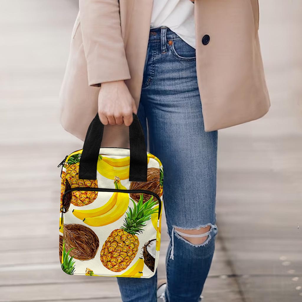 Tropical Fruits Pattern Print Bible Tote Bag