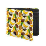 Tropical Fruits Pattern Print Bifold Wallet