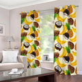 Tropical Fruits Pattern Print Dimout Grommet Curtains