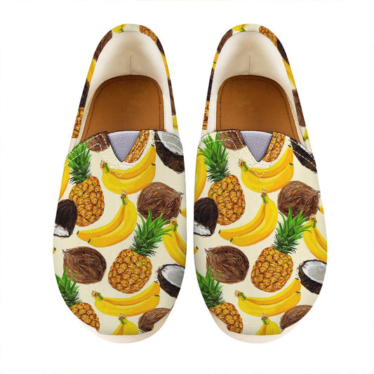 Tropical Fruits Pattern Print Casual Shoes