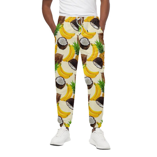 Tropical Fruits Pattern Print Cotton Pants