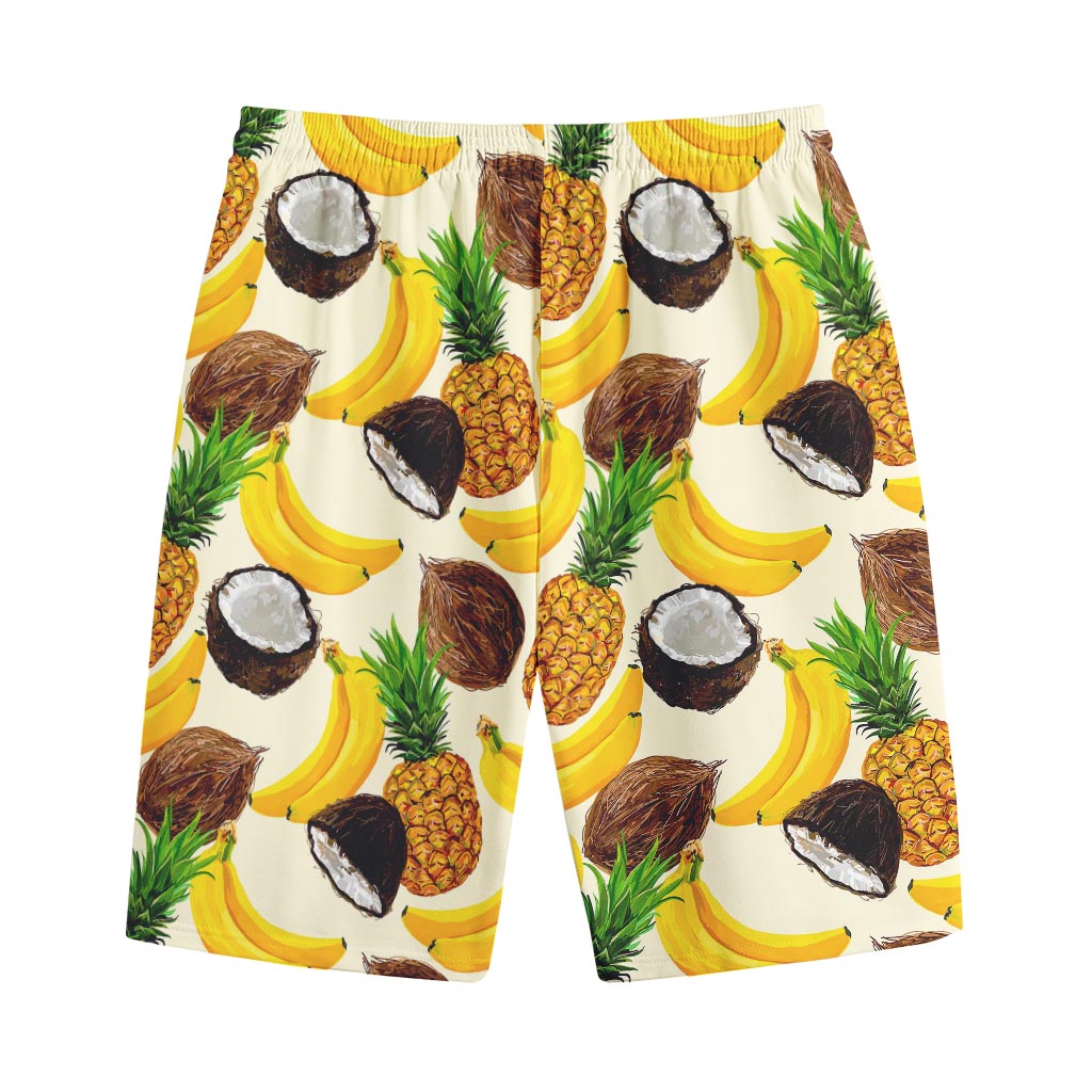 Tropical Fruits Pattern Print Cotton Shorts