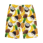 Tropical Fruits Pattern Print Cotton Shorts