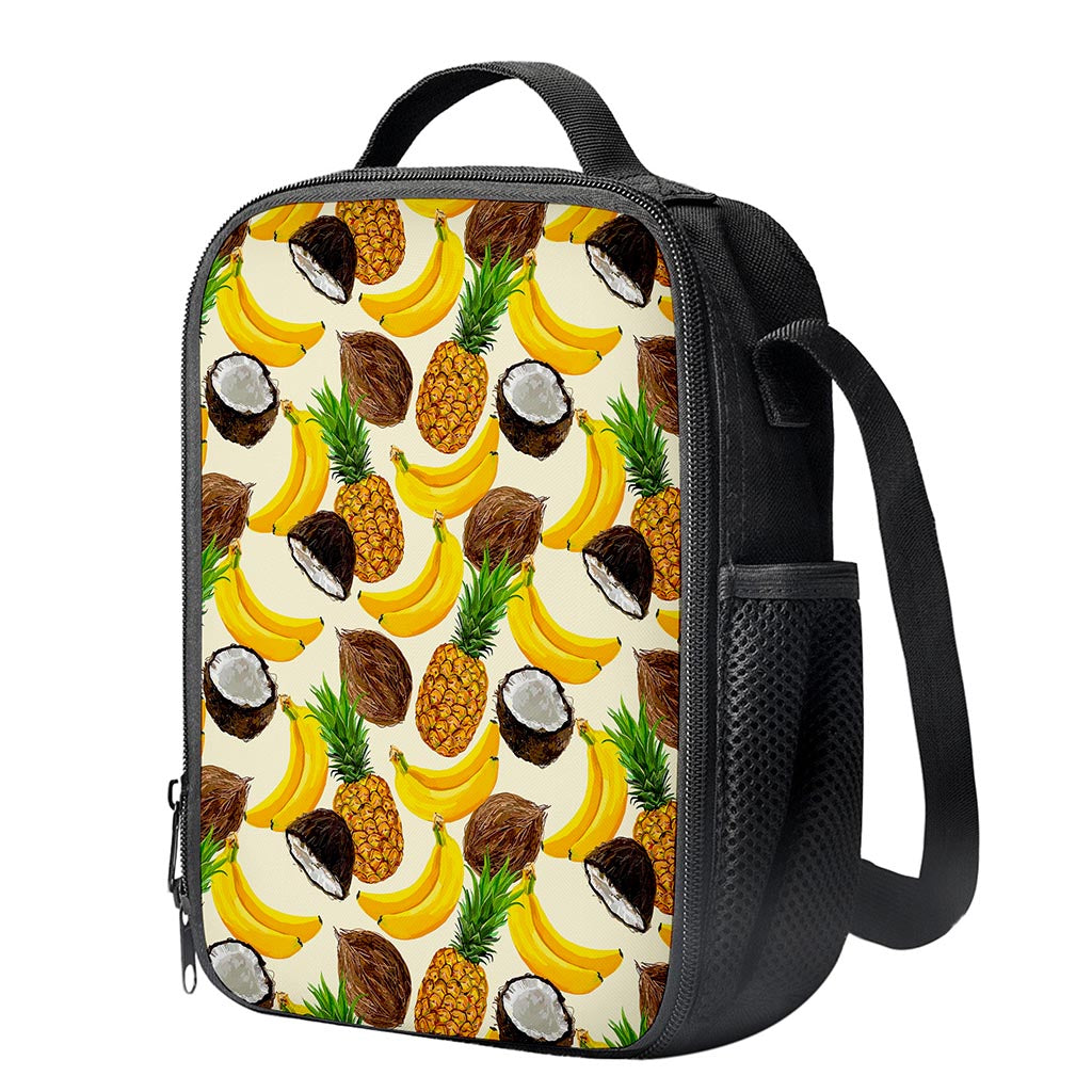 Tropical Fruits Pattern Print Crossbody Lunch Bag