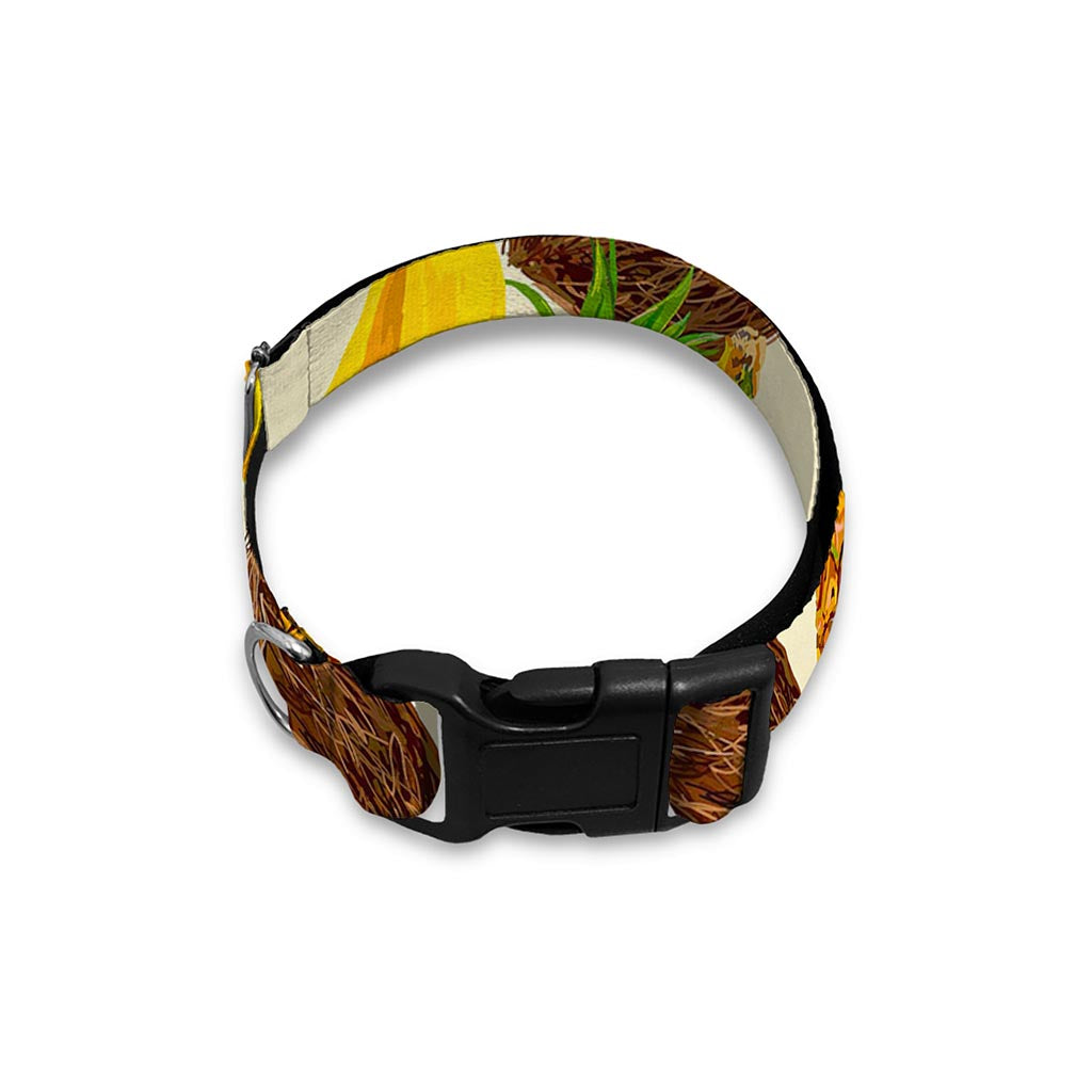 Tropical Fruits Pattern Print Dog Collar
