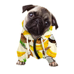 Tropical Fruits Pattern Print Dog Zip Up Hoodie
