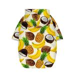 Tropical Fruits Pattern Print Dog Zip Up Hoodie