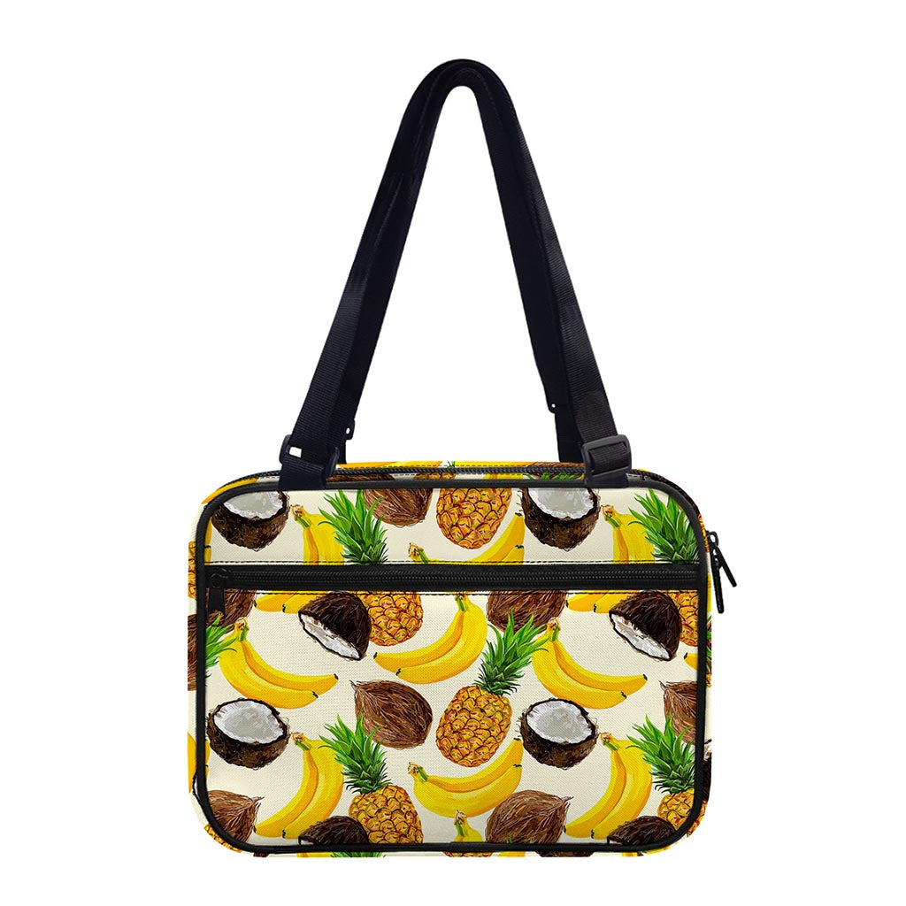 Tropical Fruits Pattern Print Double Strap Bible Bag