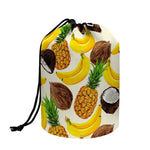 Tropical Fruits Pattern Print Drawstring Makeup Bag