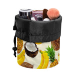 Tropical Fruits Pattern Print Drawstring Makeup Bag