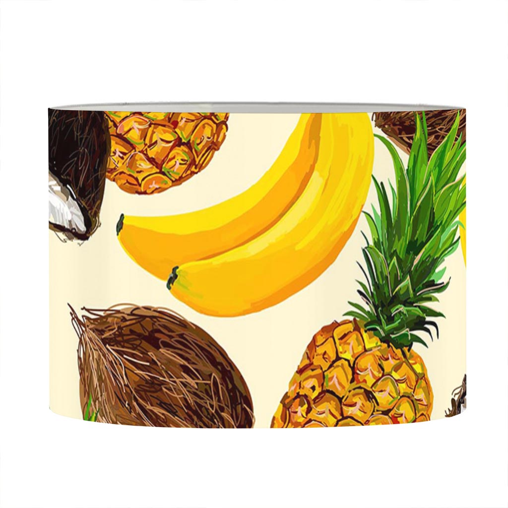Tropical Fruits Pattern Print Drum Lamp Shade