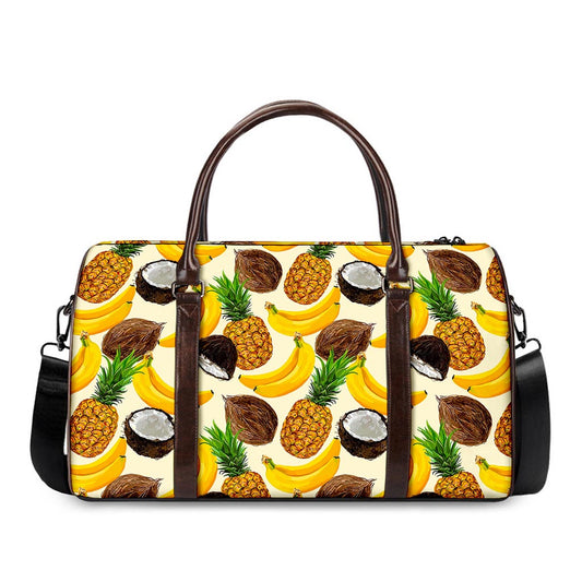 Tropical Fruits Pattern Print Duffle Bag