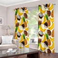 Tropical Fruits Pattern Print Extra Wide Grommet Curtains