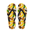 Tropical Fruits Pattern Print Flip Flops