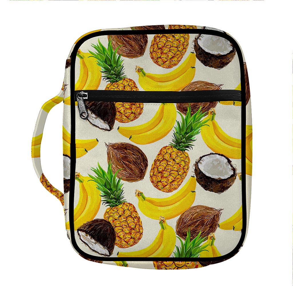 Tropical Fruits Pattern Print Front Pocket Bible Bag