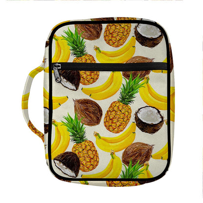 Tropical Fruits Pattern Print Front Pocket Bible Bag