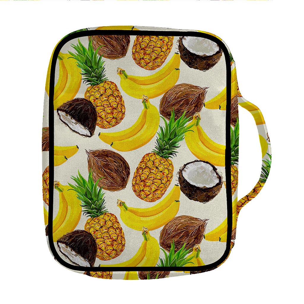 Tropical Fruits Pattern Print Front Pocket Bible Bag