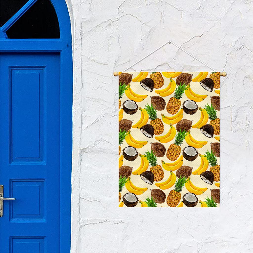 Tropical Fruits Pattern Print Garden Flag
