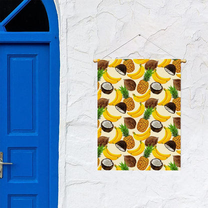 Tropical Fruits Pattern Print Garden Flag
