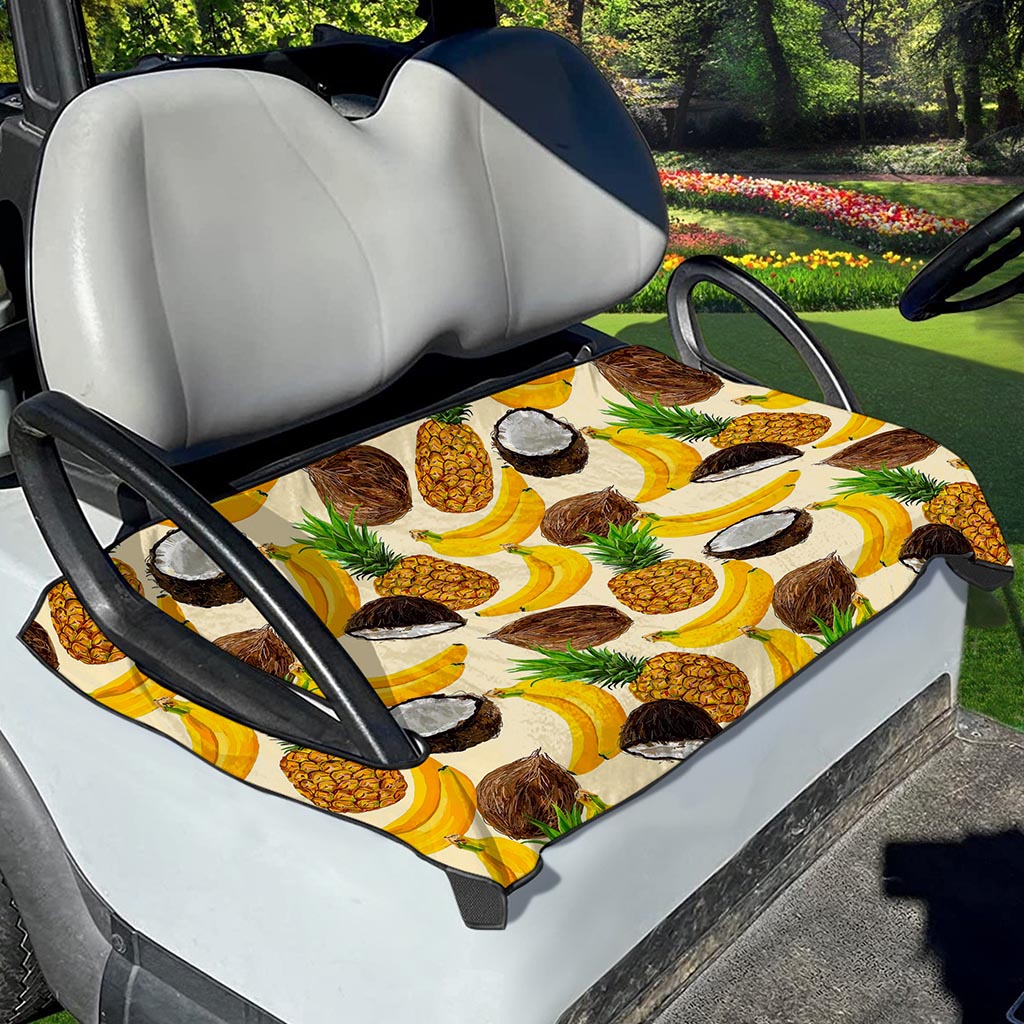 Tropical Fruits Pattern Print Golf Cart Seat Cover