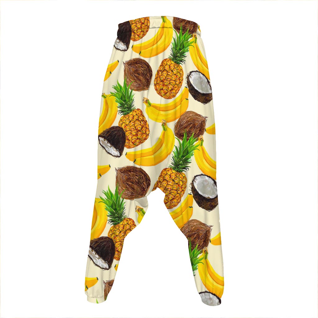 Tropical Fruits Pattern Print Hammer Pants