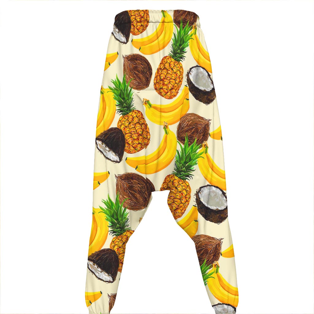 Tropical Fruits Pattern Print Hammer Pants