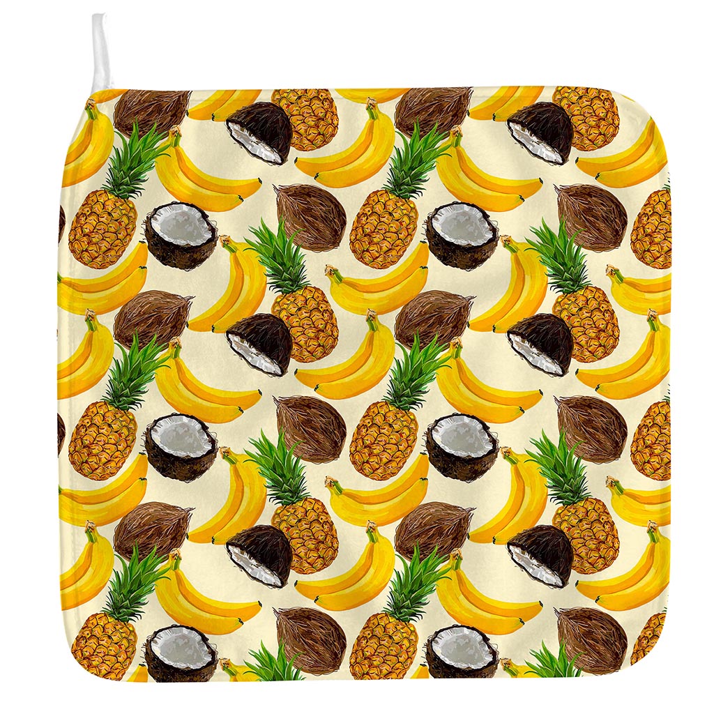 Tropical Fruits Pattern Print Hand Towel
