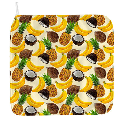 Tropical Fruits Pattern Print Hand Towel