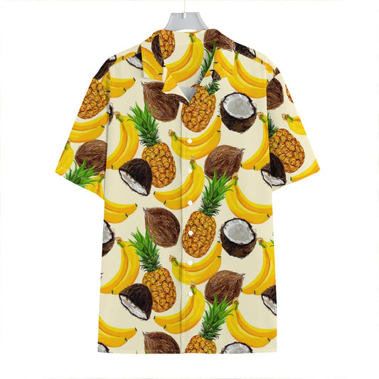 Tropical Fruits Pattern Print Hawaiian Shirt