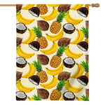 Tropical Fruits Pattern Print House Flag