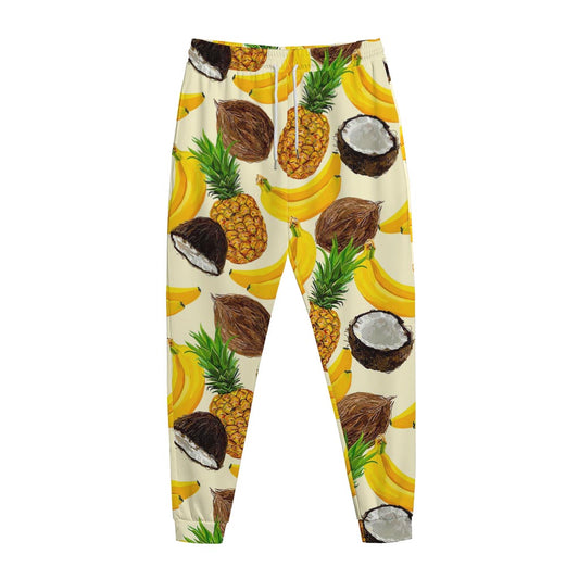 Tropical Fruits Pattern Print Jogger Pants