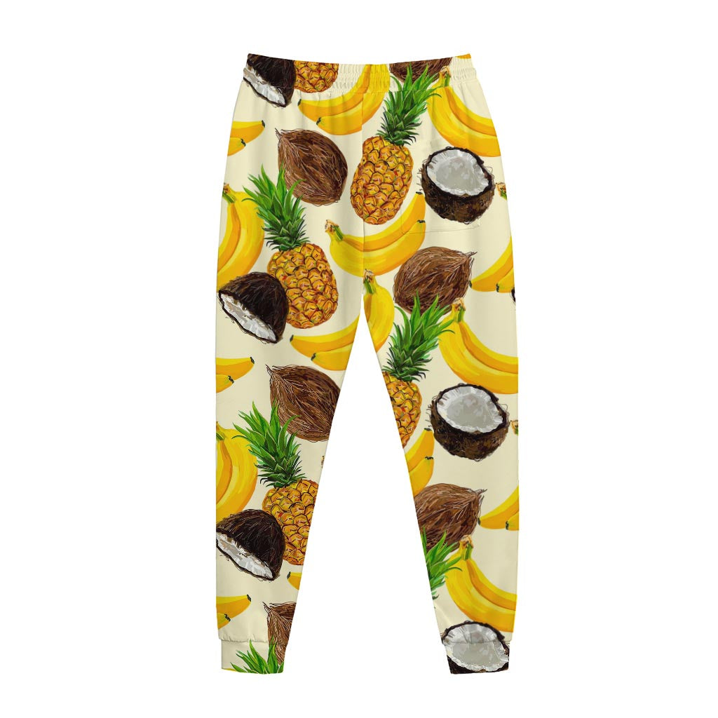Tropical Fruits Pattern Print Jogger Pants