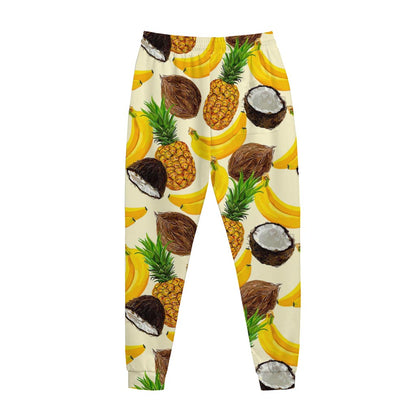 Tropical Fruits Pattern Print Jogger Pants