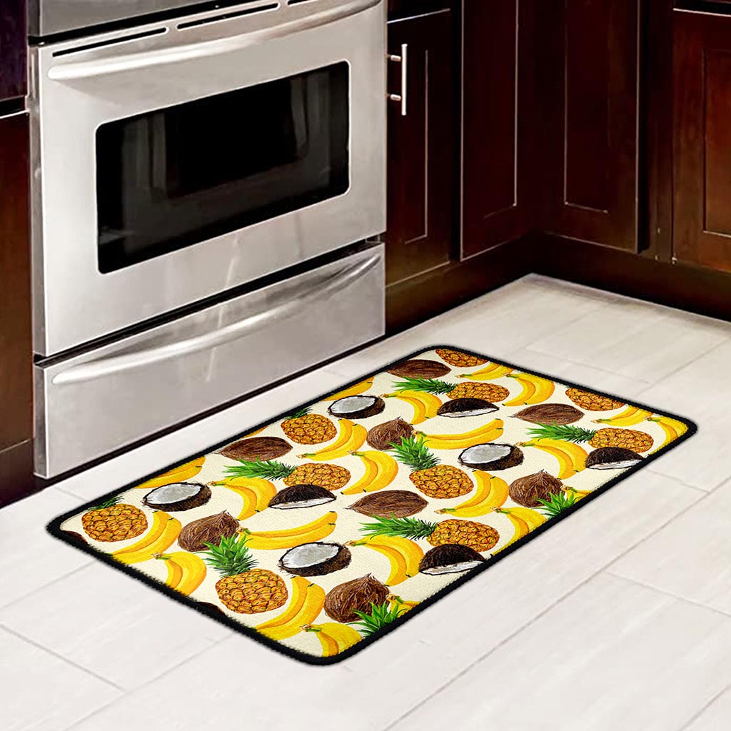 Tropical Fruits Pattern Print Kitchen Mat