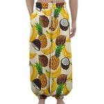 Tropical Fruits Pattern Print Lantern Pants