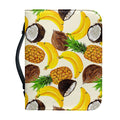 Tropical Fruits Pattern Print Leather Bible Cover