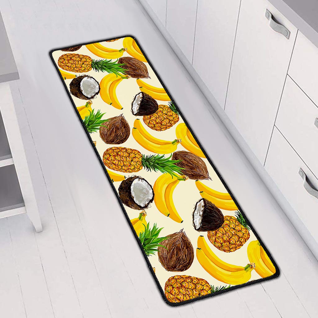 Tropical Fruits Pattern Print Long Kitchen Mat