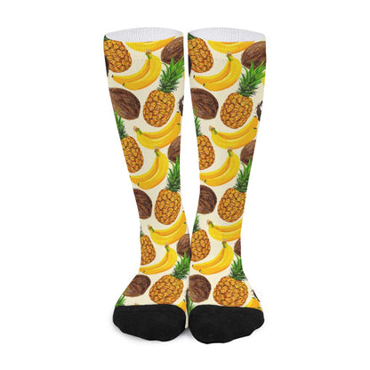 Tropical Fruits Pattern Print Long Socks