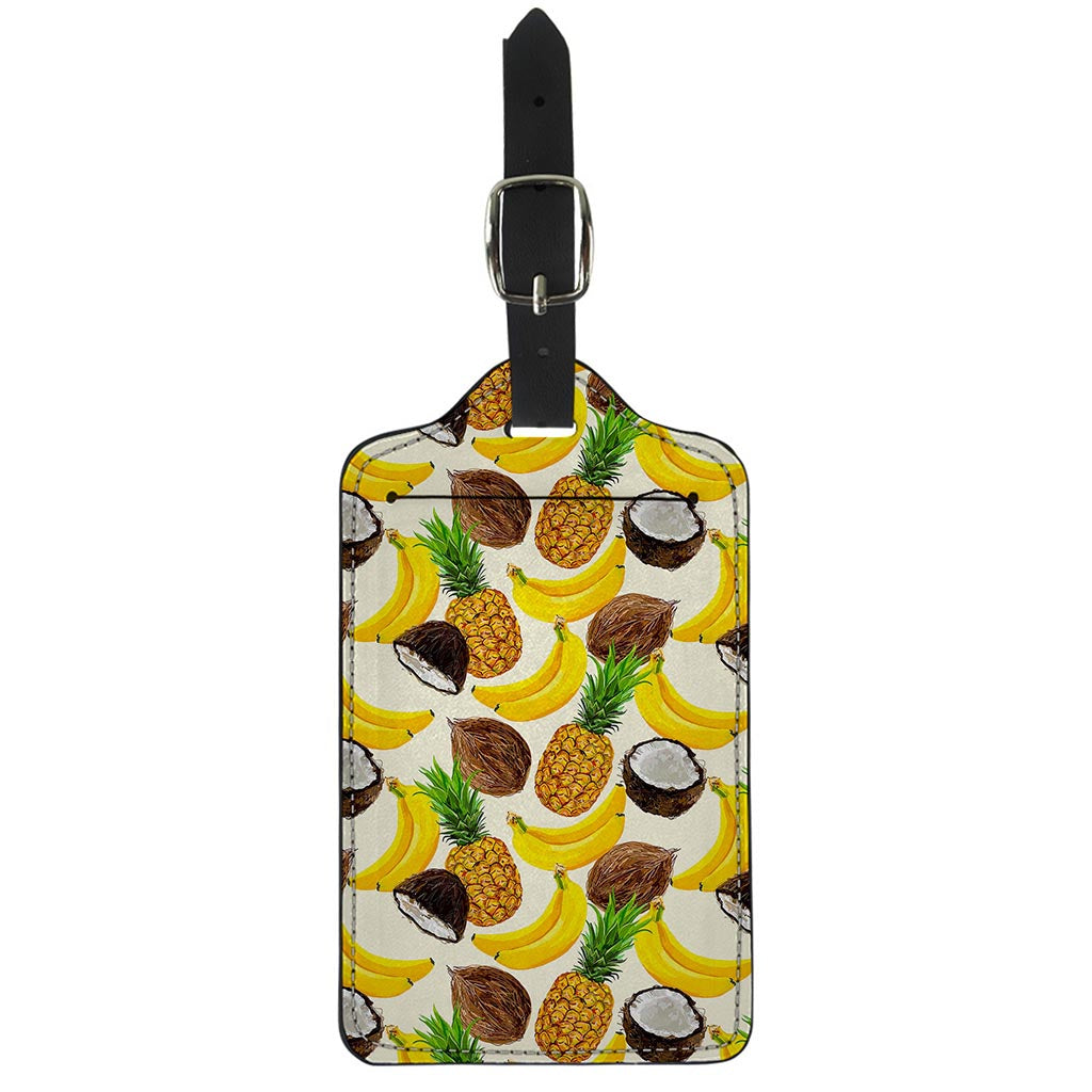 Tropical Fruits Pattern Print Luggage Tag