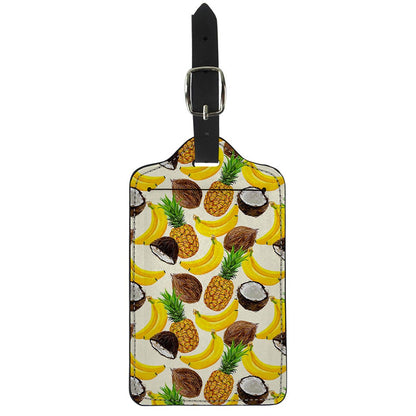 Tropical Fruits Pattern Print Luggage Tag