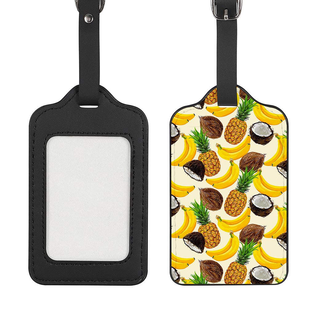 Tropical Fruits Pattern Print Luggage Tag