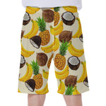 Tropical Fruits Pattern Print Men's Beach Shorts