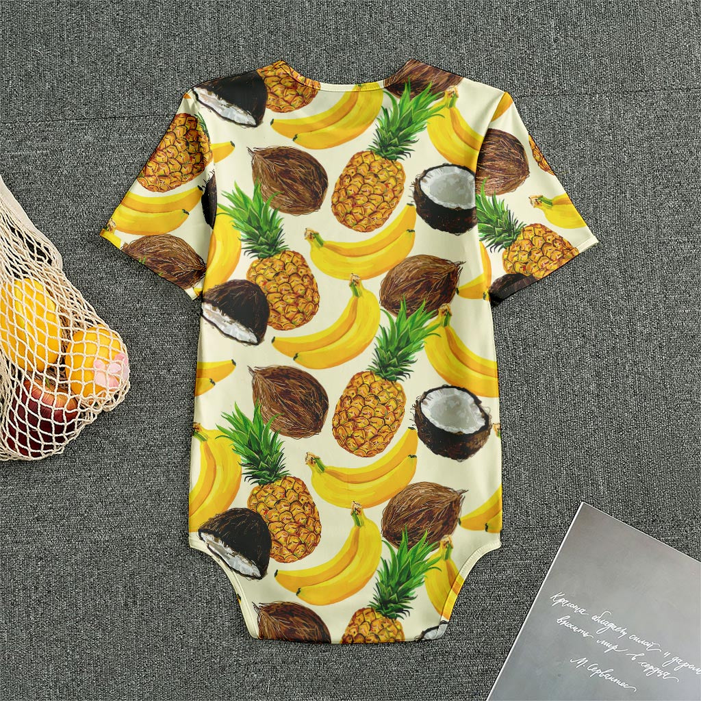 Tropical Fruits Pattern Print Men's Bodysuit