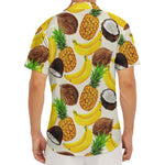 Tropical Fruits Pattern Print Men's Deep V-Neck Shirt