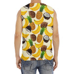 Tropical Fruits Pattern Print Men's Fitness Tank Top